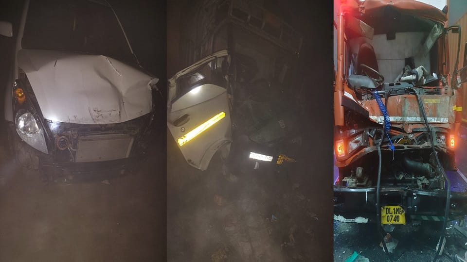 10 vehicles collided in fog in Gabhana