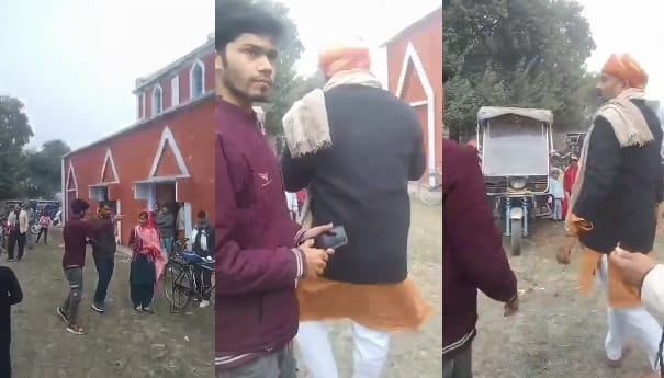 Fatehpur Hindu organizations create ruckus during prayer service at a church allege forced conversions