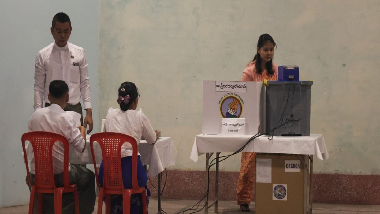 Myanmar Elections five years after coup voting today first phase Military Junta aang sang su ki