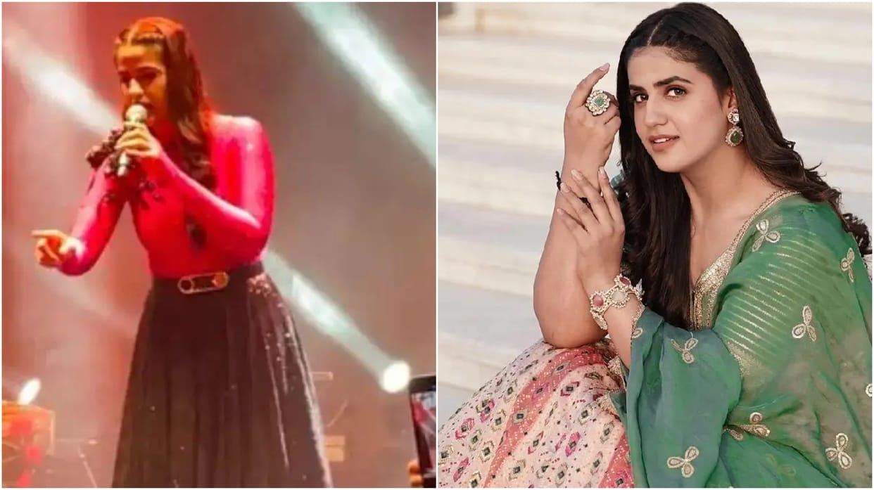 pranjal dahiya angry on fan live concert badtameezi video viral haryanvi star