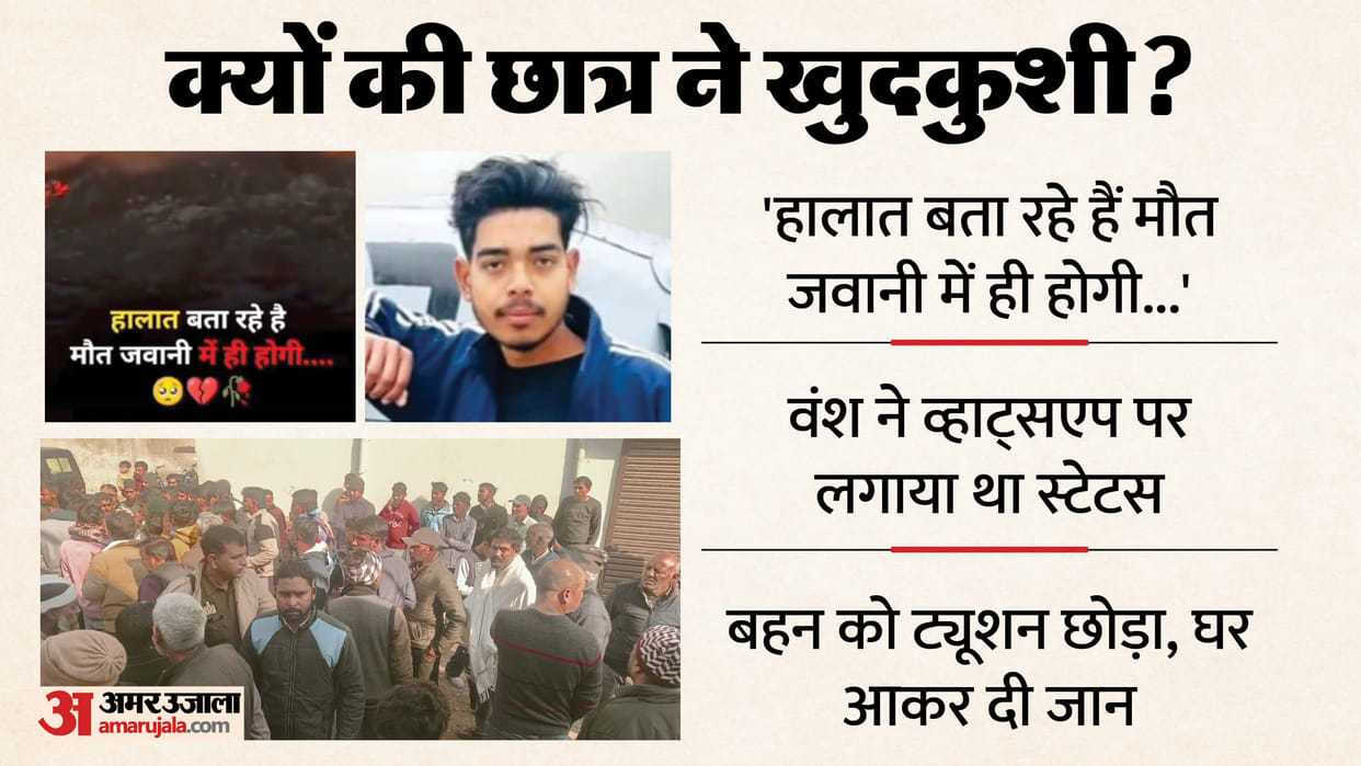 student had posted a WhatsApp status before committing suicide IN Saharanpur