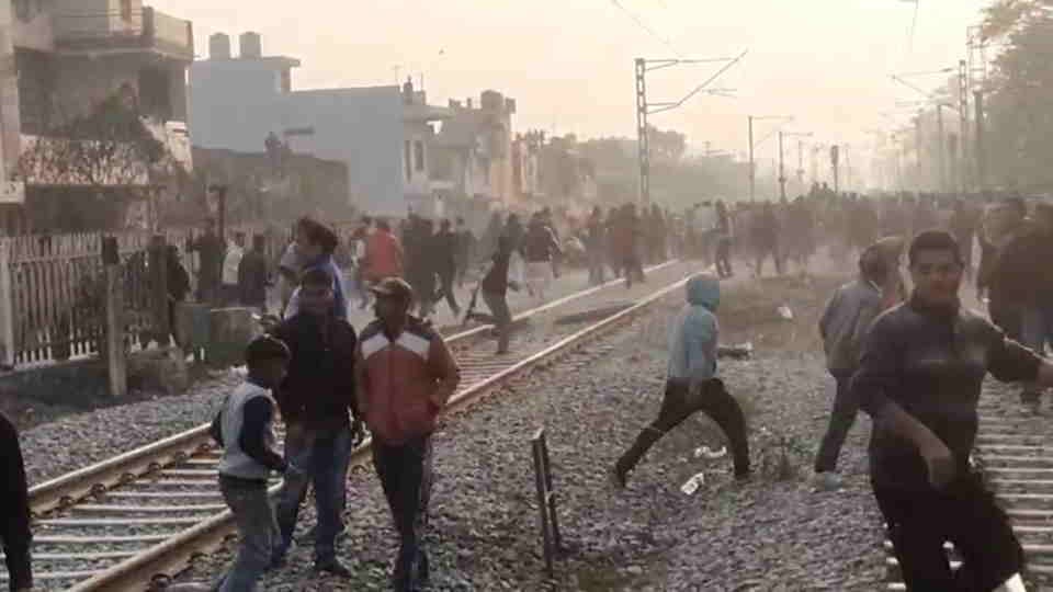 Rishikesh Protest erupt over forest land dispute people sit on railway tracks, heavy police force deployed