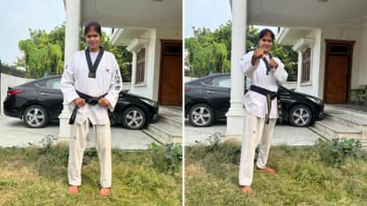 Kiran singh from Kashi performs 162 dolly kicks in three minutes setting three records