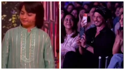 SRK smiles and records son AbRam annual day performance in viral video Watch here