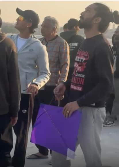 Abhishek Sharma: Indian Cricketer Abhishek Sharma Enjoys Kite Flying in Jaipur