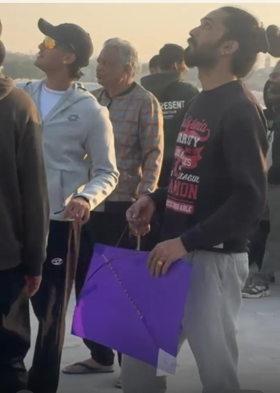 Abhishek Sharma: Indian Cricketer Abhishek Sharma Enjoys Kite Flying in Jaipur