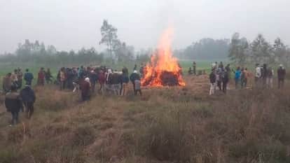 couple was cremated on same pyre in Sitapur every eye was seen moist