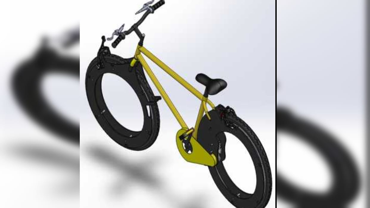 MNNIT students have designed a bicycle that runs without a hub and spokes, with this much speed