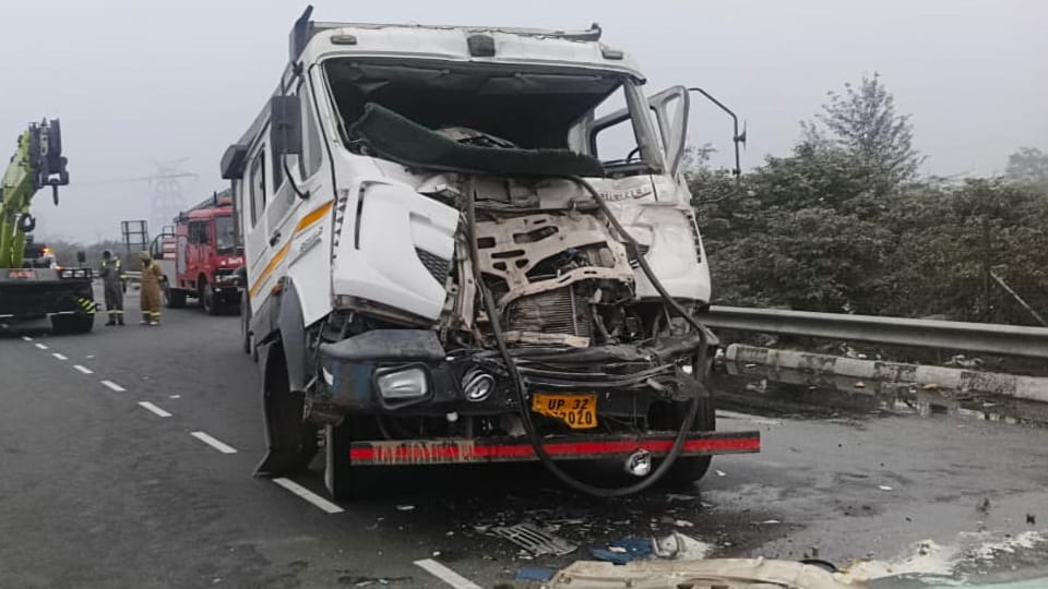 Kannauj Accident: Dump truck hits parked bus, three passengers injured