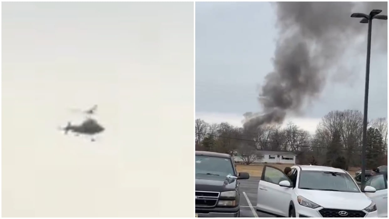 midair two helicopters crashed in southern New Jersey in america Video Goes Viral
