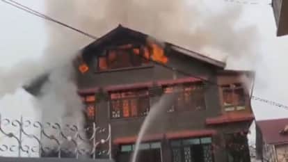 A fire incident was reported involving a three-storied residential house at Umar Colony, Lal Bazar, Srinagar.