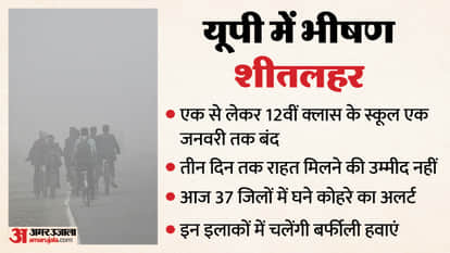 UP: No respite from cold for three days, schools closed until January 1; warning issued for 37 districts today