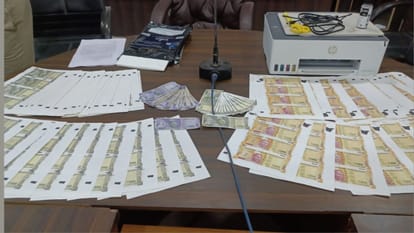Husband and wife arrested with currency and printer for printing fake notes in Durg