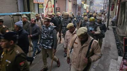 UP: Measurement of cemetery adjacent to Jama Masjid in Sambhal begins; large number of police personnel deploy