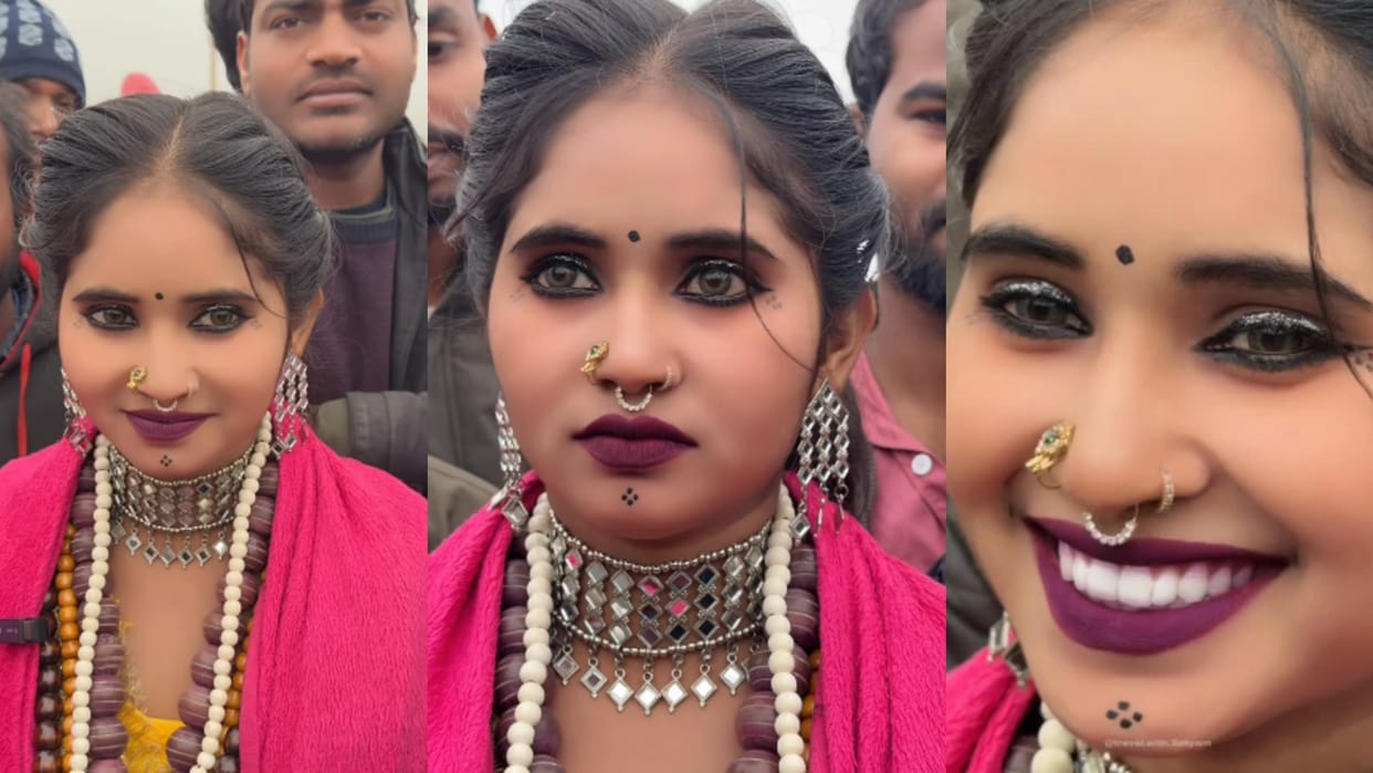 magh mela viral girl basmati datun selling eye like monalisha prayagraj magh mela