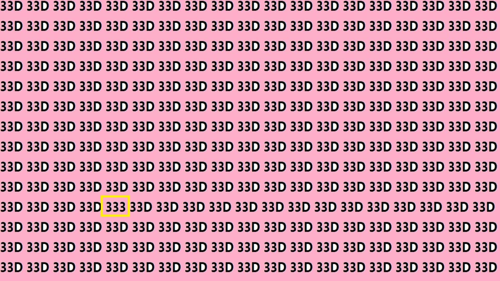 optical illusion iq test brain test if you eagles eyes then find 333 in 25 Seconds