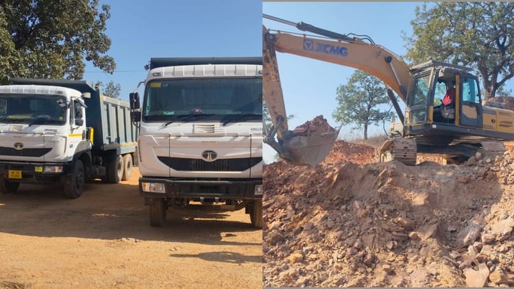 Chhattisgarh: बलरामपुर वन क्षेत्र में अवैध मुरूम उत्खनन, पोकलेन और दो हाईवा जब्त; तीन लाख जुर्माने की तैयारी