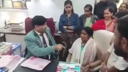 Women Commission member misbehavior alleged of Doctor video viral in Chandauli