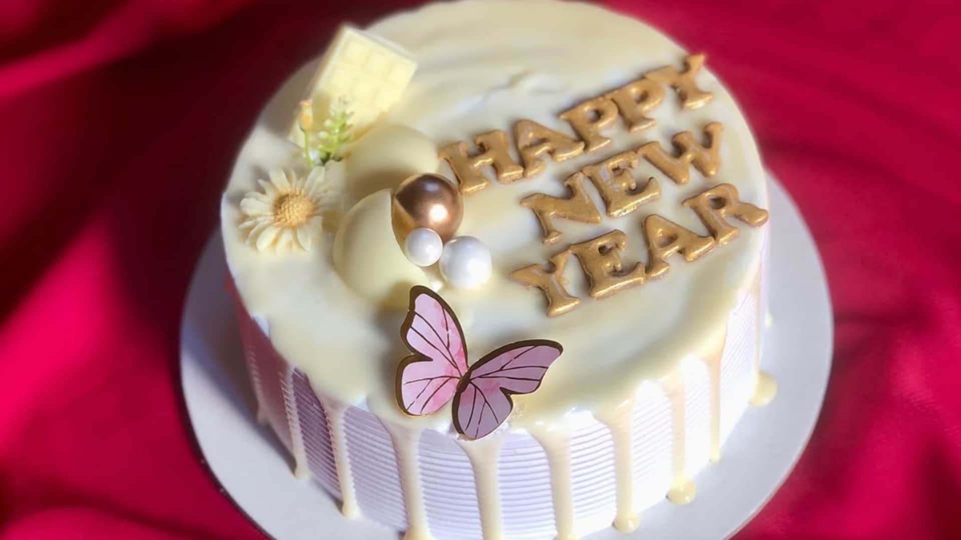 latest cake design for new year 2026 New Year Cakes Online 2026 easy to make cakes with image