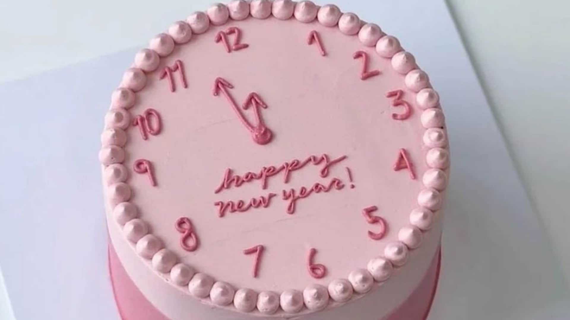 latest cake design for new year 2026 New Year Cakes Online 2026 easy to make cakes with image