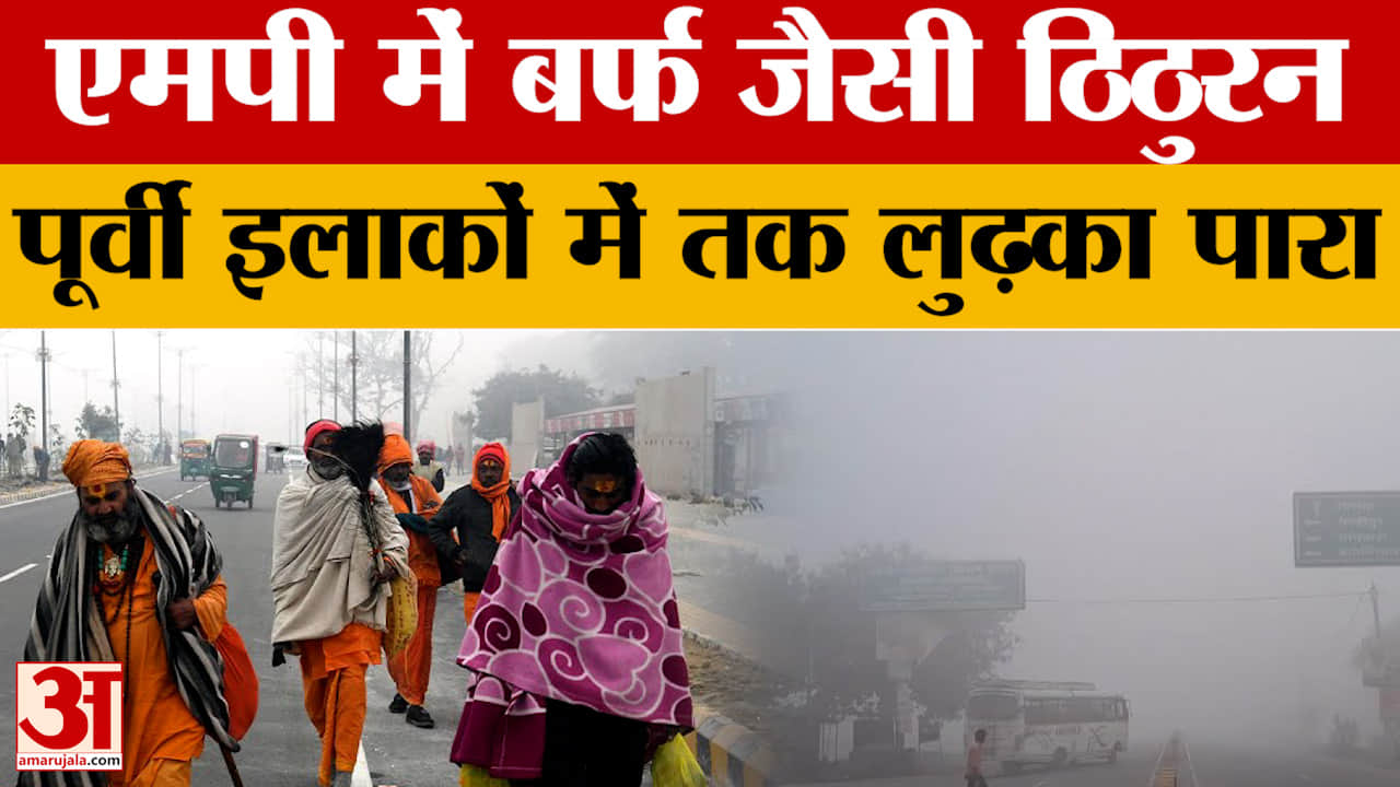 MP Weather Report : एमपी में बर्फ जैसी ठिठुरन, पूर्वी इलाकों में रिकॉर्ड पारा लुढ़का, कोहरे से जनजीव