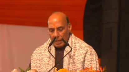 Ram Lala Consecration Live Updates Rajnath Singh Yogi Adityanath Flag Hoisting at Annapurna Temple Ram Mandir