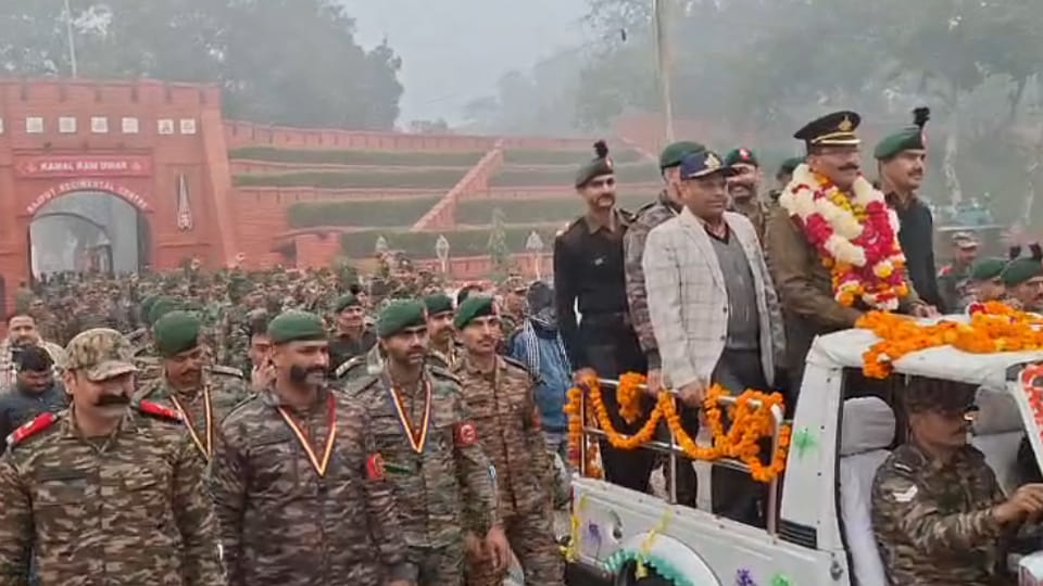 Farrukhabad: Sanjeev Singh has become new Subedar Major of the Rajput Regiment Center