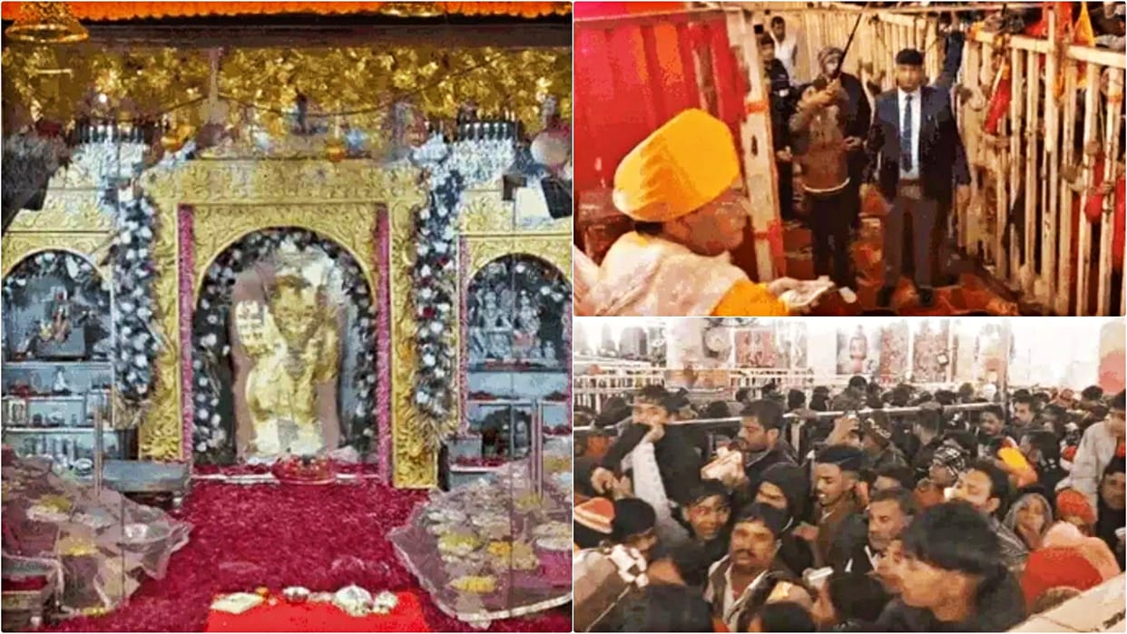 1102 kg of Mahaprasad offered to Mehandipur Balaji on New Year, devotees remained steadfast despite rain-cold