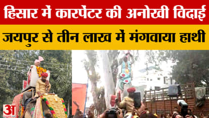 An elephant was brought for three lakh rupees to bid farewell to a carpenter in Hisar