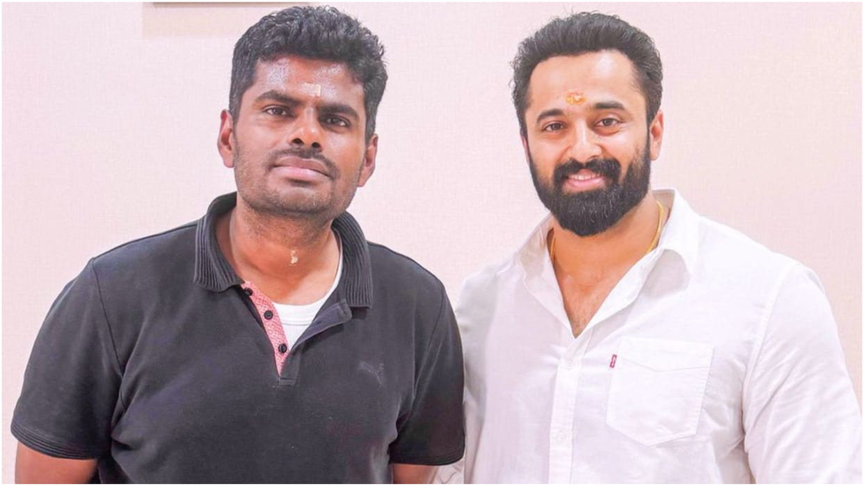 Actor Unni Mukundan Meets BJP Leader K Annamalai Ahead Of PM Modi Biopic He Will Play Narendra Modi In Film