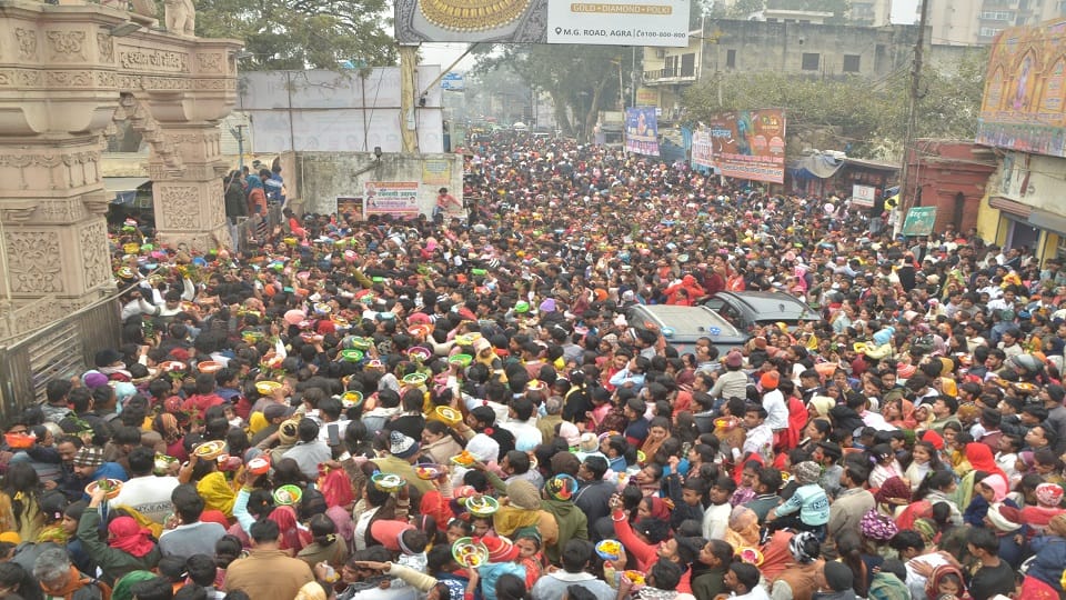 Temples were crowded with devotees on New Year Day
