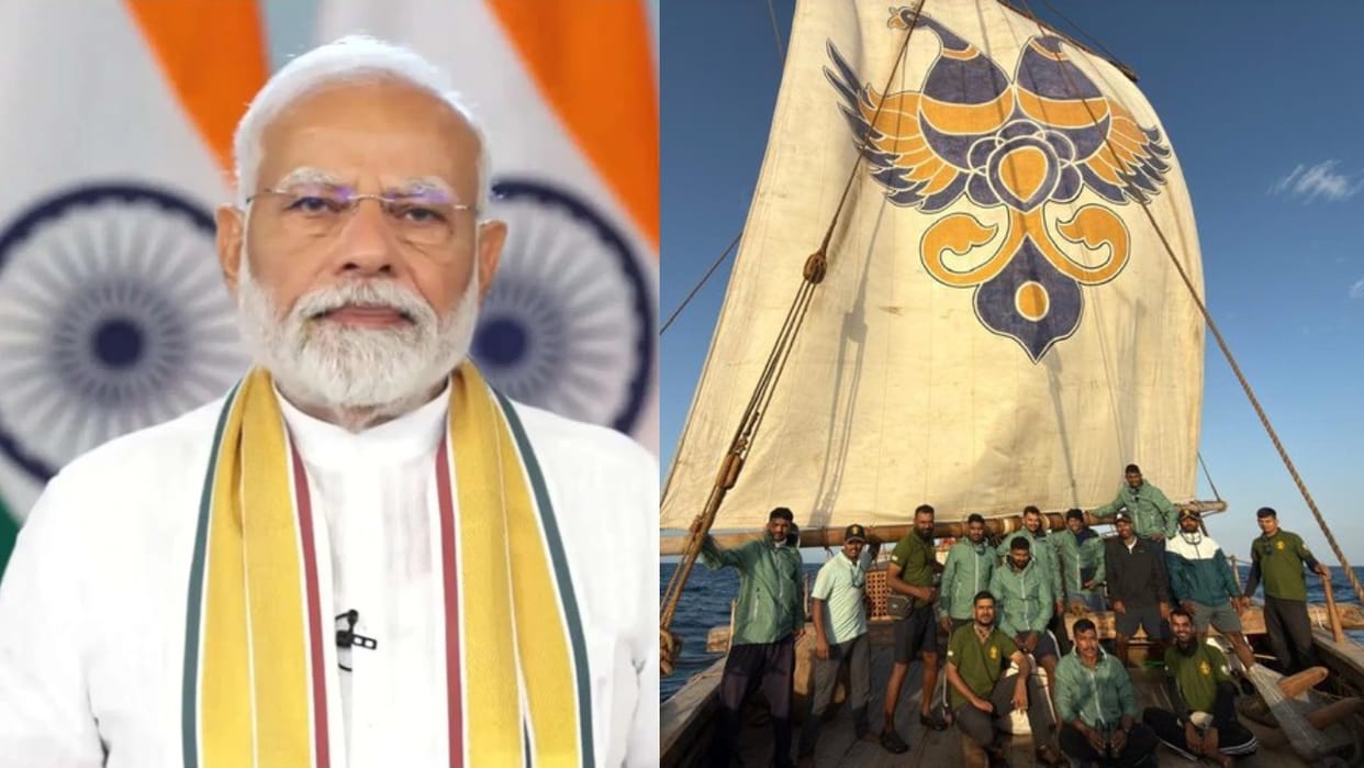 PM Modi Praises INSV Kaundinya Team, Extends New Year 2026 Wishes as India’s Maritime Heritage Sails Forward