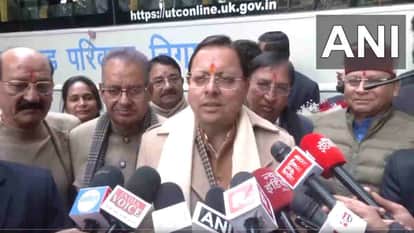 CM Dhami flagged off new buses to added Uttarakhand transport corporation In Dehradun