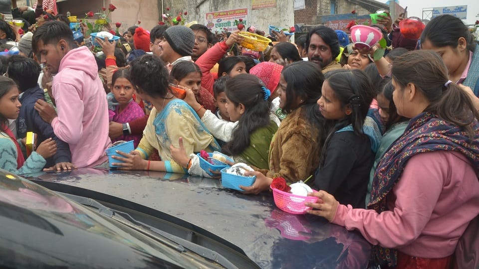 Temples were crowded with devotees on New Year Day