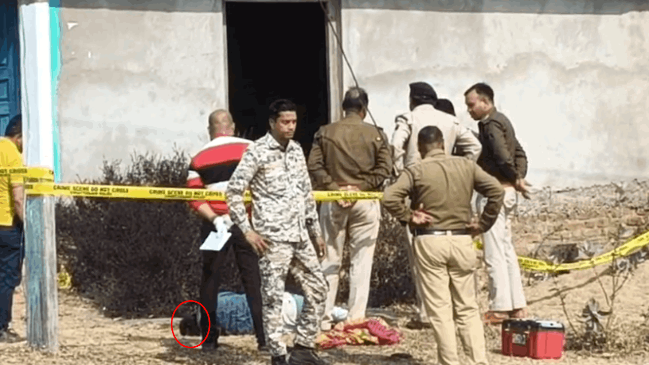 blood-soaked body found in the courtyard of house in Gaurela