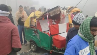 अनियंत्रित बस ने ऑटो को रौंदा, एक युवक की मौत