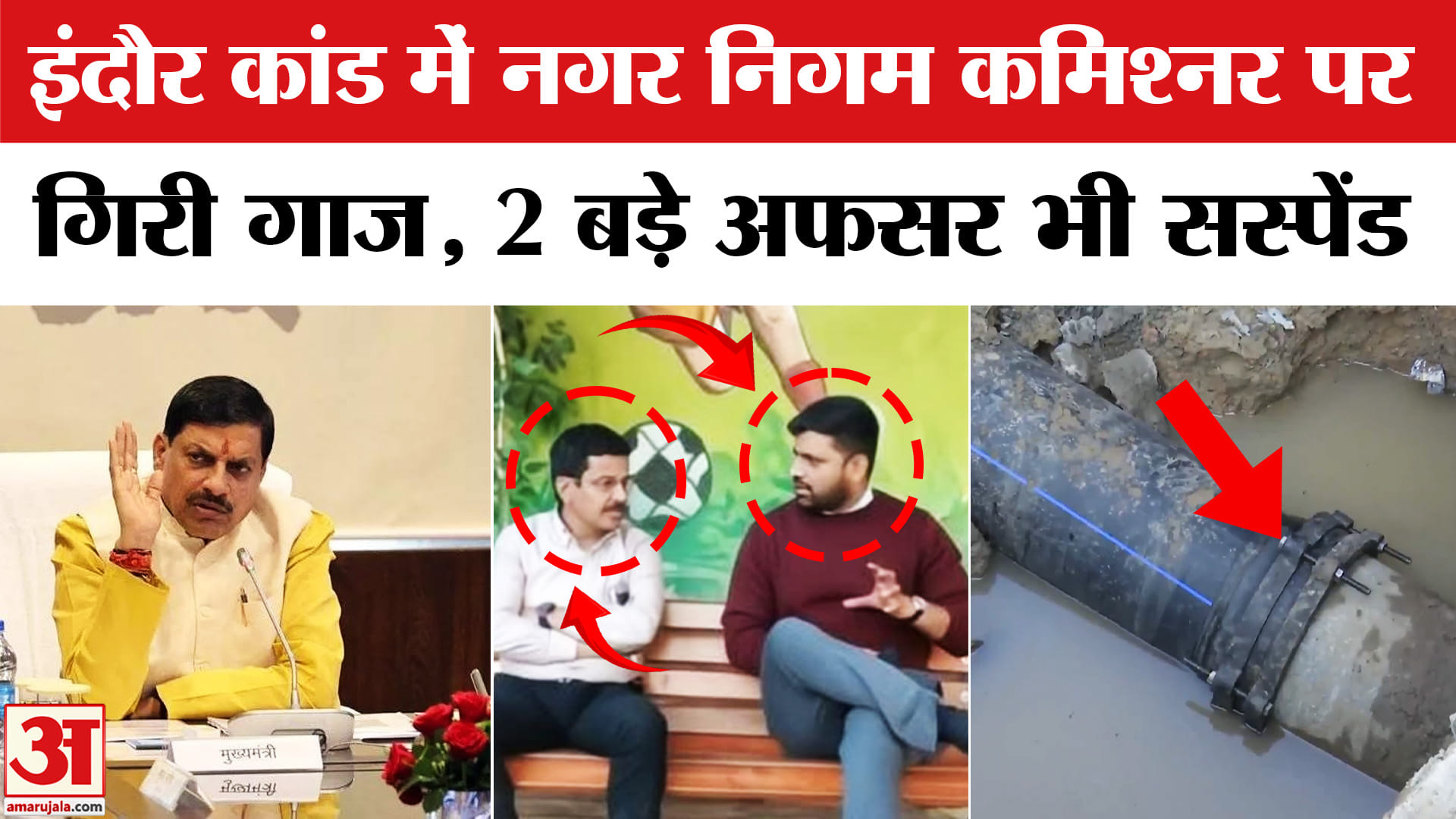 Indore Water Contamination Deaths: CM के निर्देश पर निगम आयुक्त को हटाया,दो अफसर भी सस्पेंड। MP News