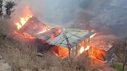 Himachal A massive fire broke out in a two-story house in Naling-2 village of Kinnaur district