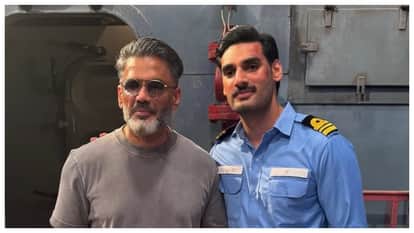 Ahan Shetty share photo with Suniel Shetty from the set of Border 2 wrote emotinal note celebs reaction