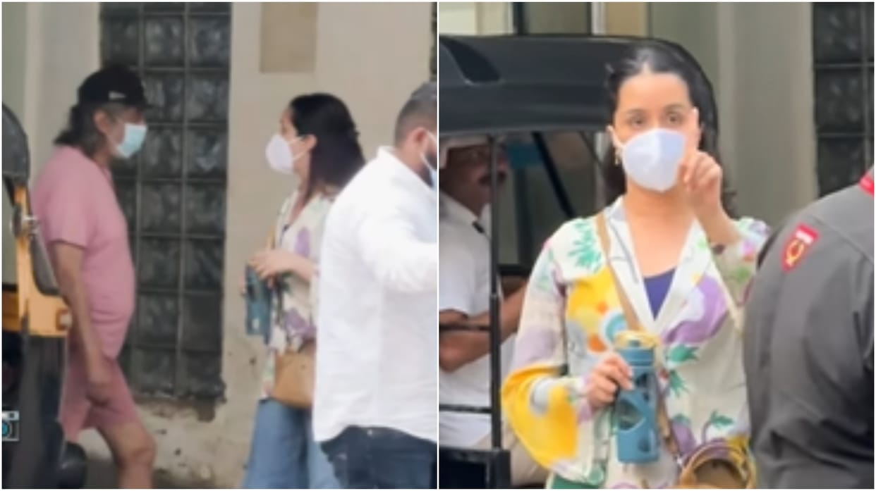 shraddha kapoor spotted with shakti kapoor outside mumbai hospital viral video paparazzi