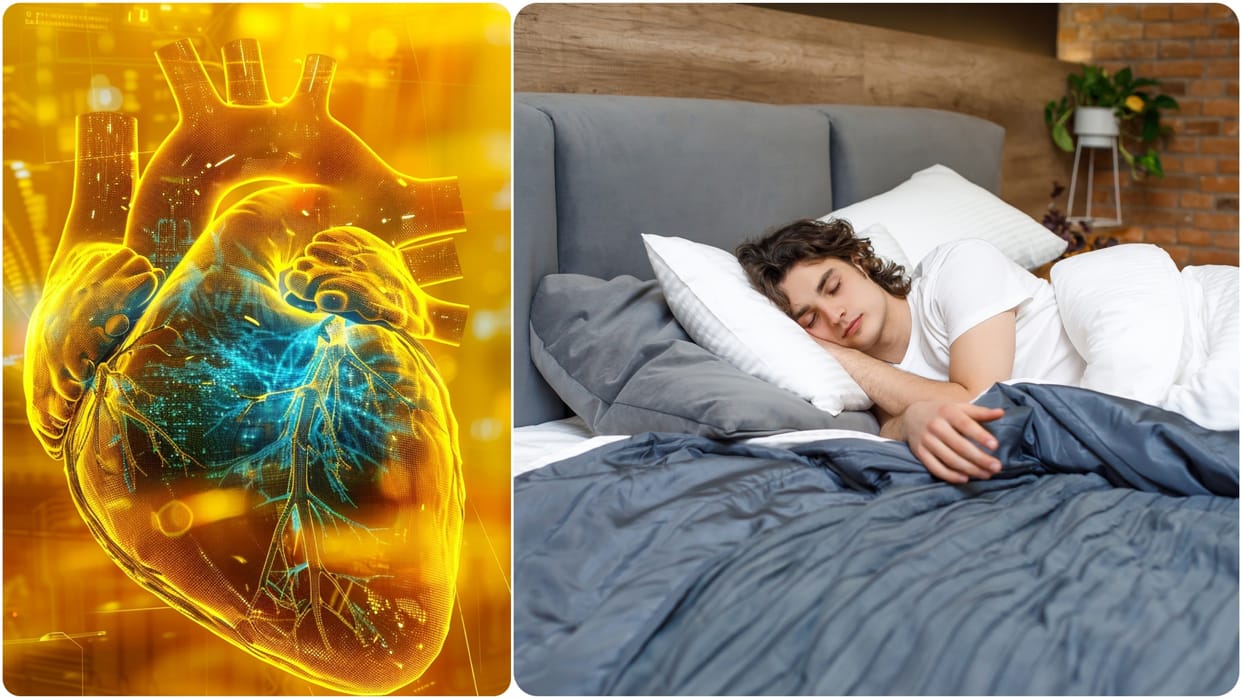 Changing Sleeping Position Reduce Risk of Heart Attack sleeping on the right side puts pressure on heart