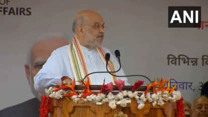 श्री विजयपुरम में अमित शाह ने सभा को संबोधित किया।