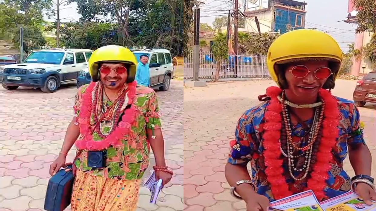 PK becomes road safety ambassador, unique style of traffic awareness in Raipur
