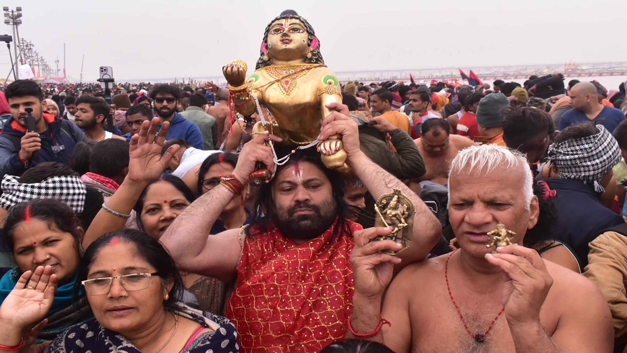 Magh Mela 2026: 108 dips of faith taken on Paush Purnima, vow to liberate Shri Krishna's birthplace
