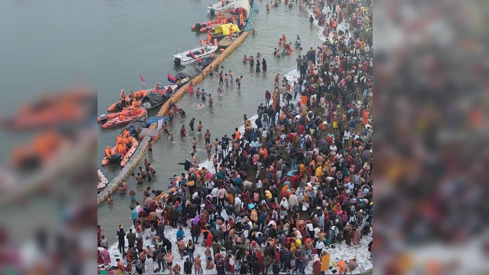 Magh Mela 2026 Lakhs of devotees holy dip in Sangam on Paush Purnima
