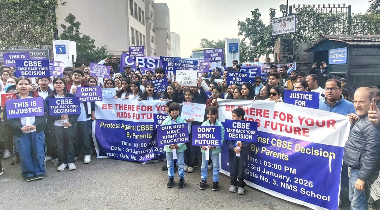 Jaipur News: Parents, Students Protest for CBSE Affiliation at Neerja Modi School