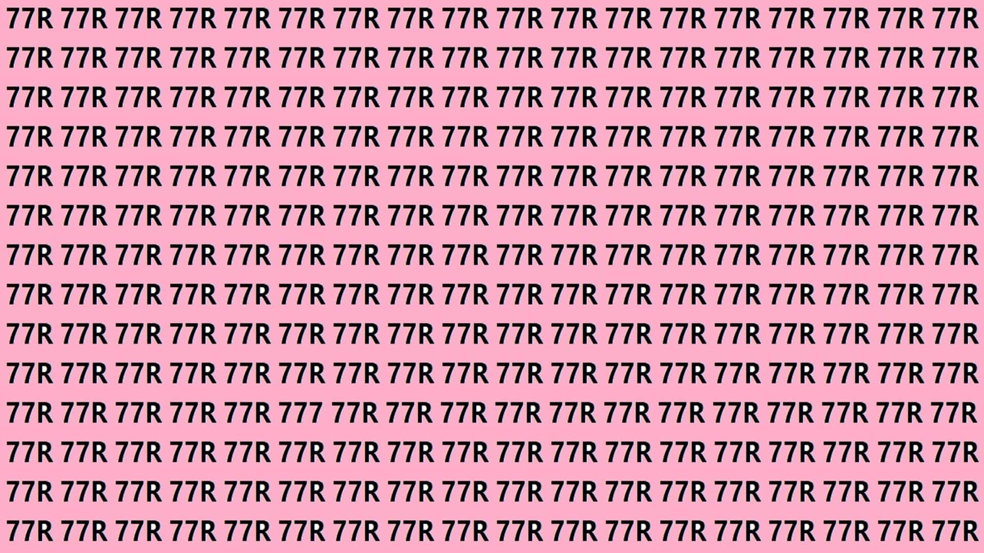 Optical Illusion Iq Test Brain Test If You Have Hawk Eyes then Find 777 in 15 Seconds