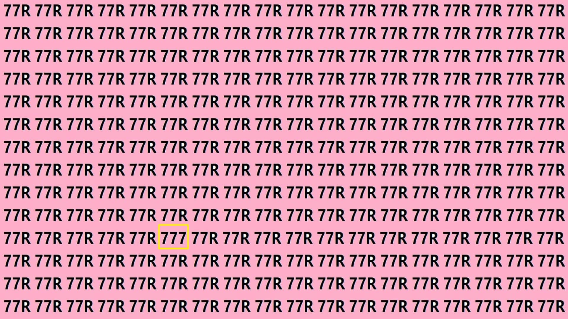 Optical Illusion Iq Test Brain Test If You Have Hawk Eyes then Find 777 in 15 Seconds