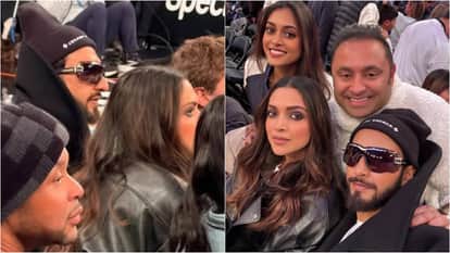 Actor Ranveer Singh attend NBA match in New York with wife Deepika Padukone amid Dhurandhar Box Office Success