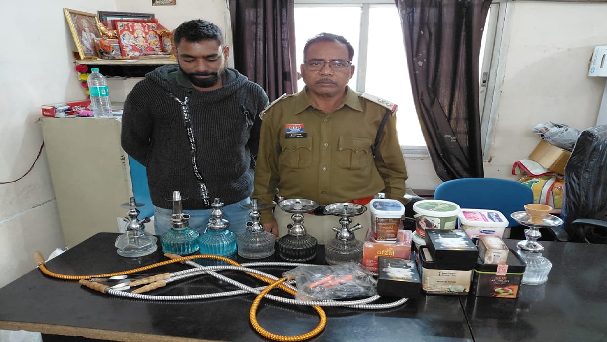 Storage of banned hookah material in Khamhardih, one accused arrested